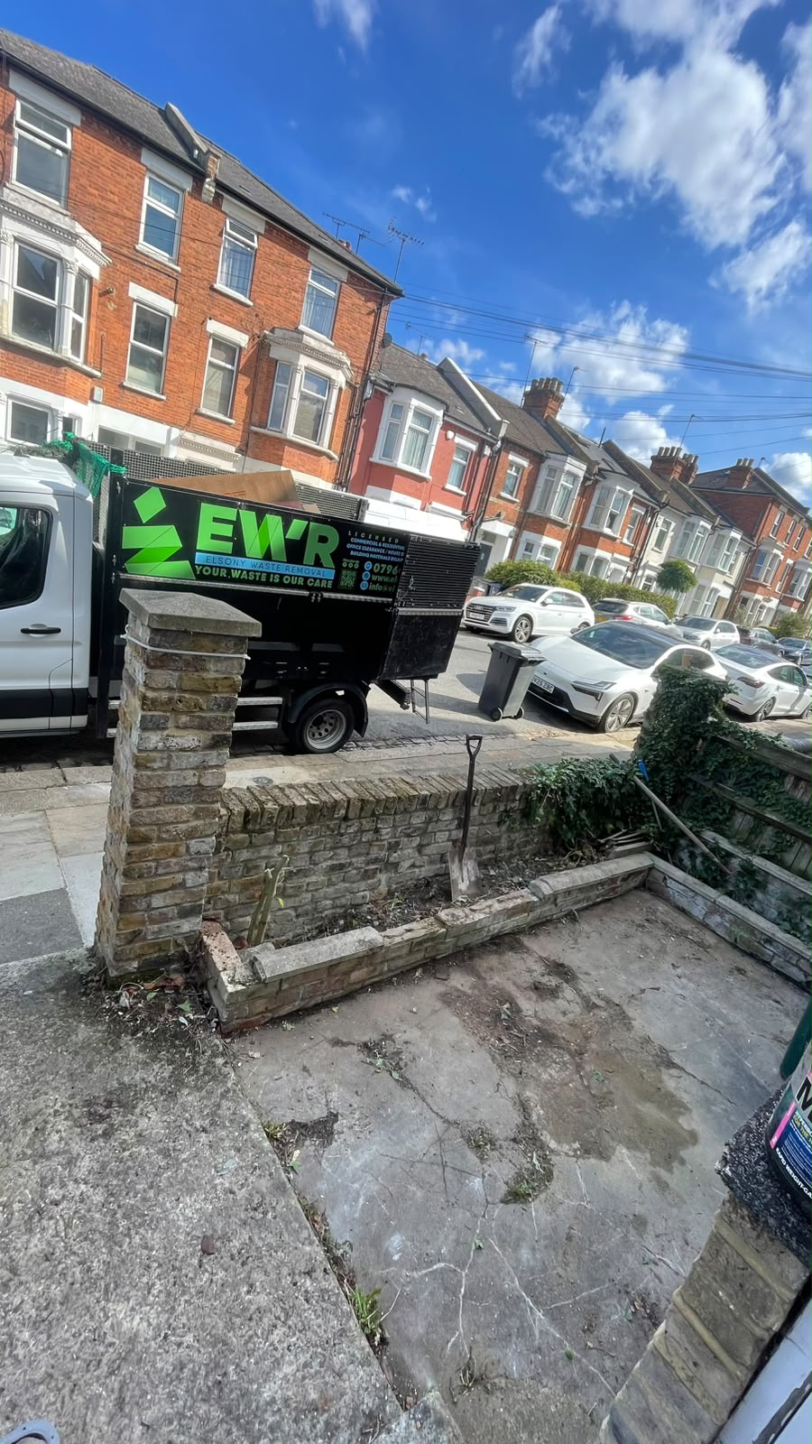 EWR truck loaded with household clearance waste after collection
