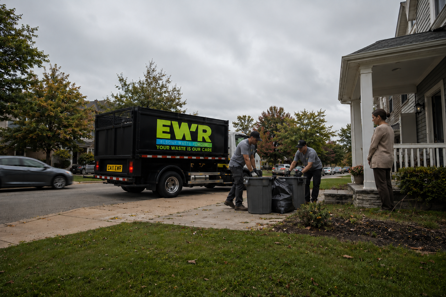 EWR team loading waste into a truck