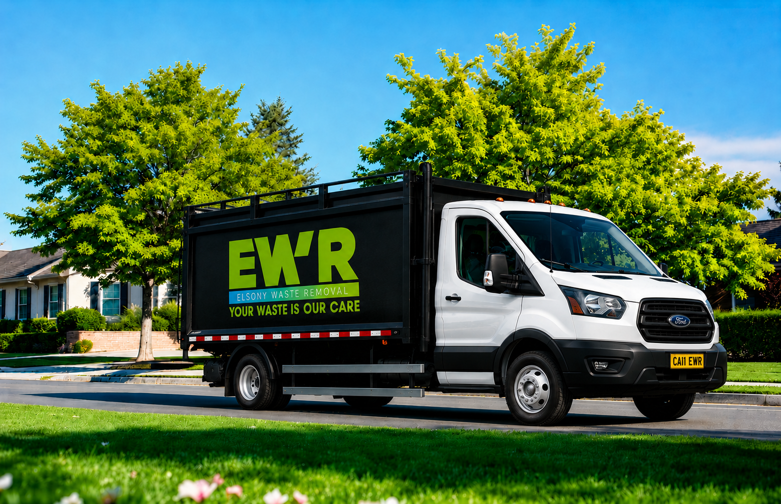 EWR waste removal truck on a London street