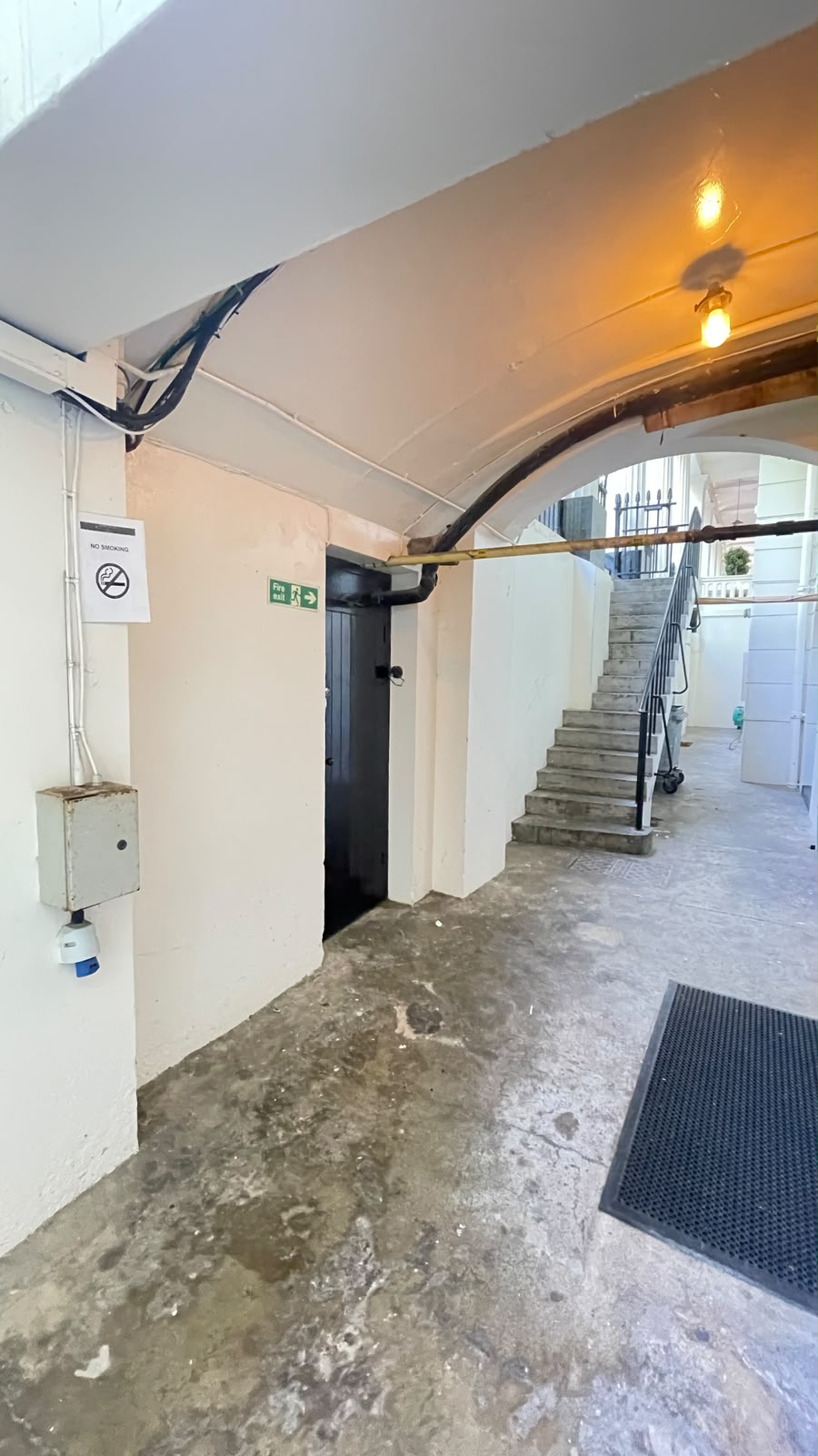 Cleared interior walkway after property clearance