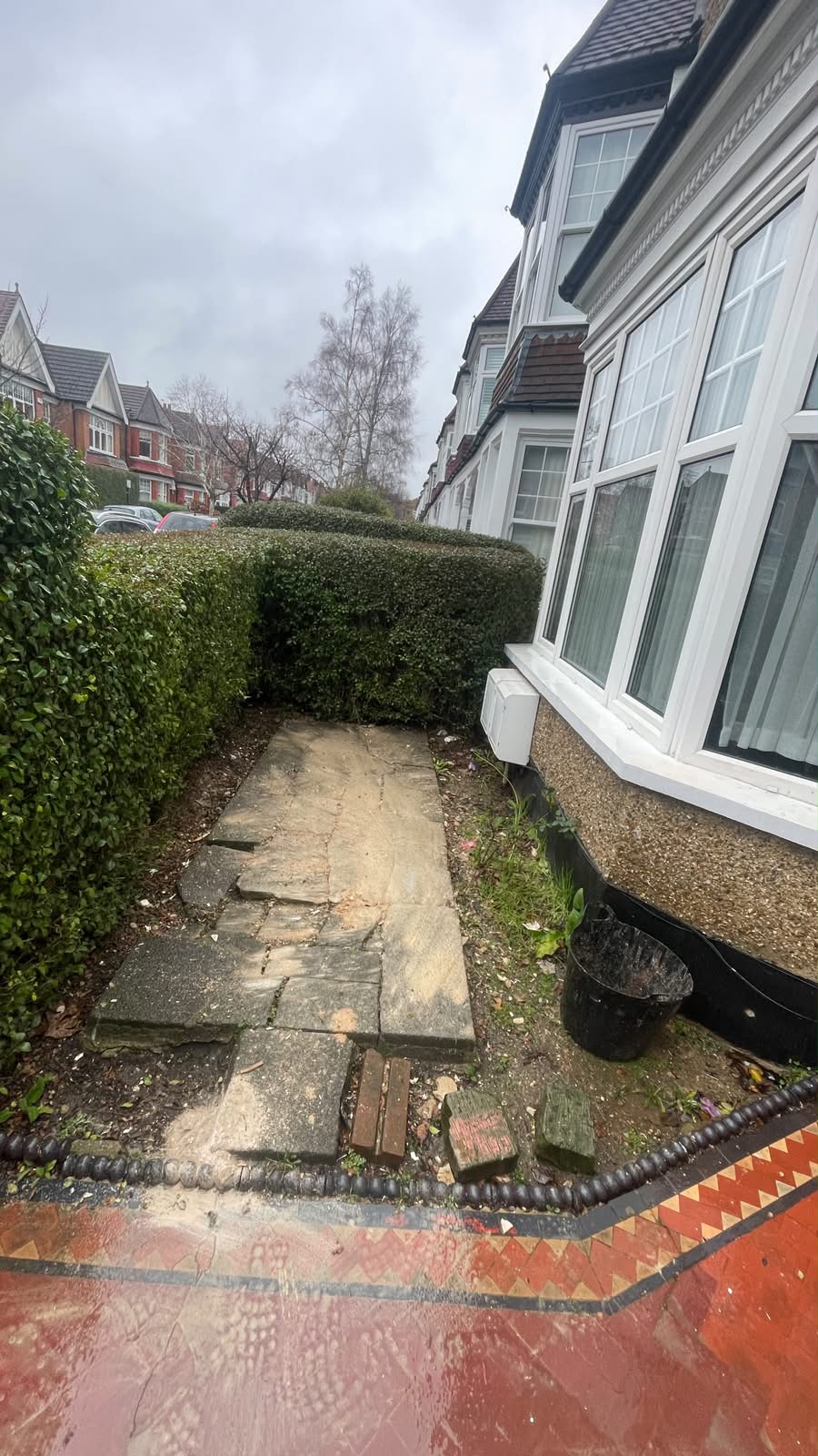 Tidy cleared front garden after waste removal