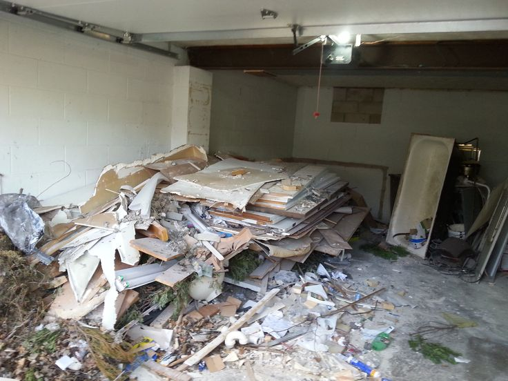 Pile of renovation and construction debris