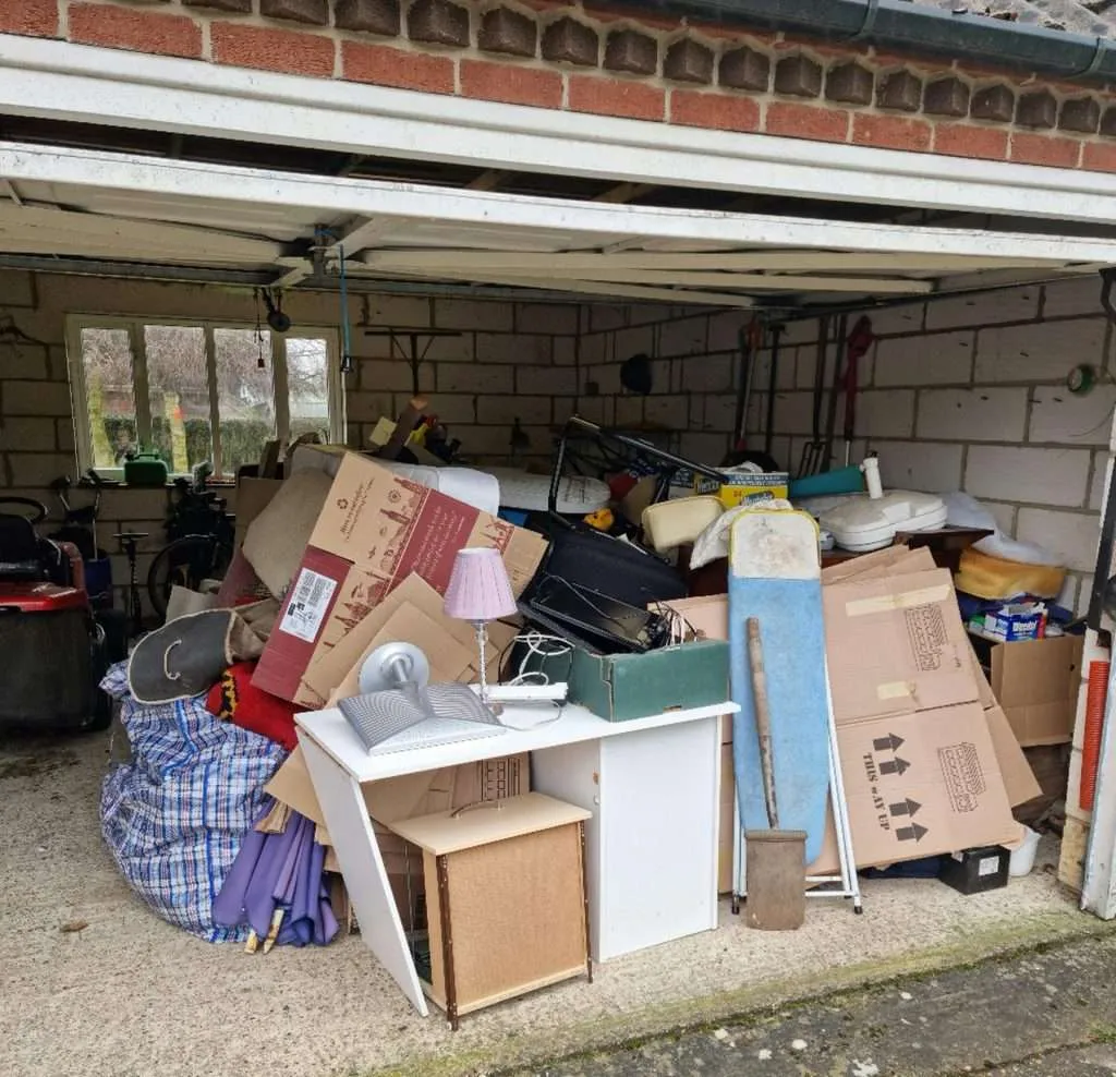 General bulky household items piled for collection